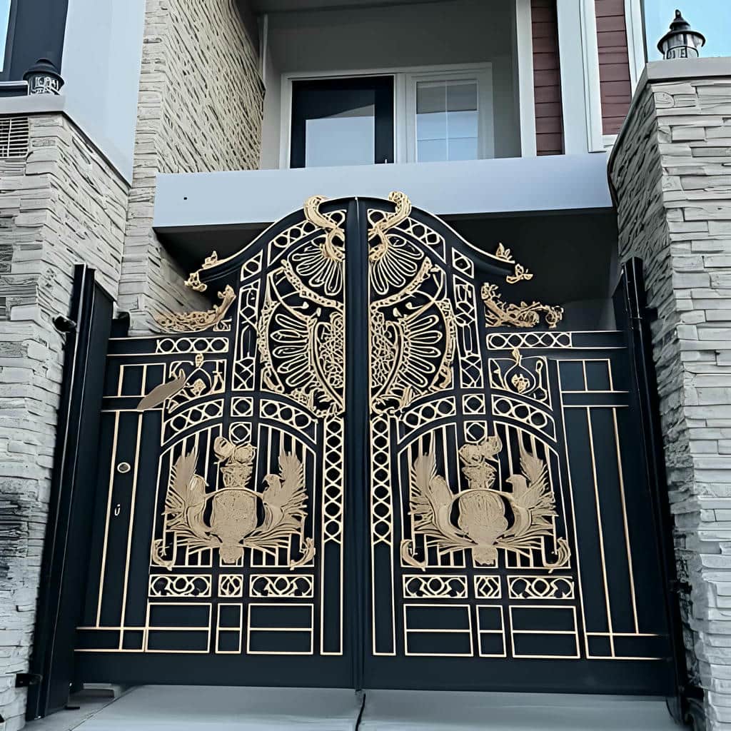 خرید درب حیاط رنگ کوره ای در استان گیلان