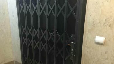 درب آکاردئونی حفاظ آپارتمان در بندر لنگه
