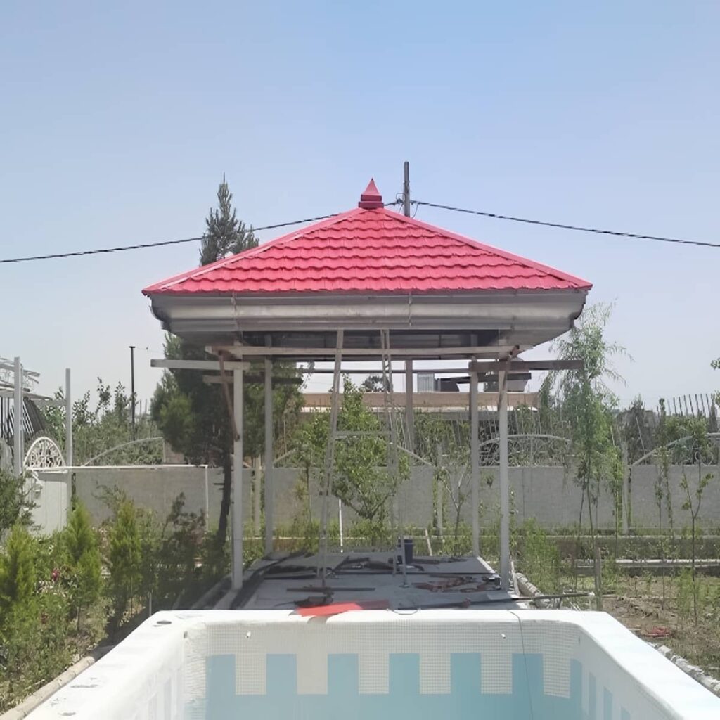 نصب آردواز پارکینگ با زیرسازی فلزی مقاوم