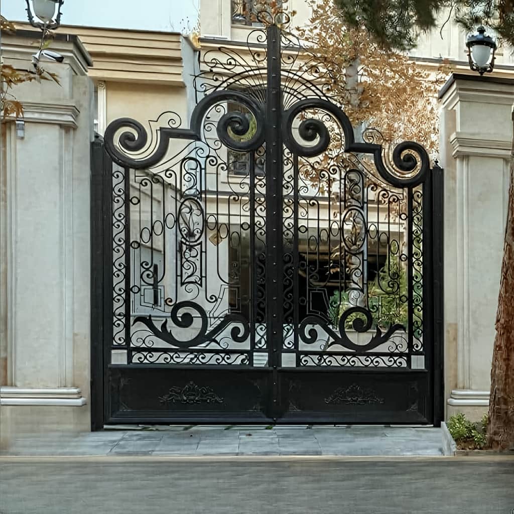 6 مدل درب پارکینگ سنگین شاسی دوبل