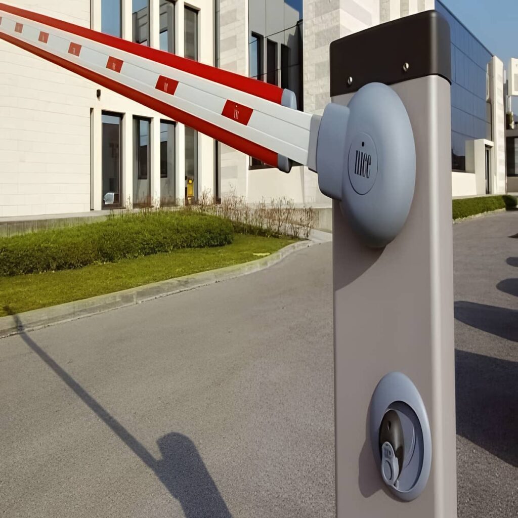 راهبند بازویی LED دار پارکینگ با بوم آلومینیومی