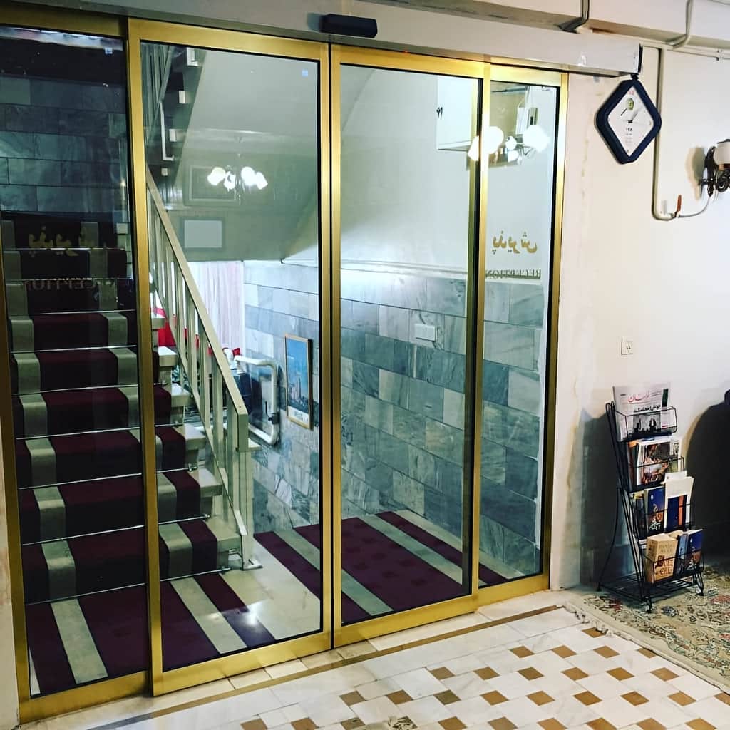 12 نمونه ریل درب اتوماتیک شیشه ای کشویی