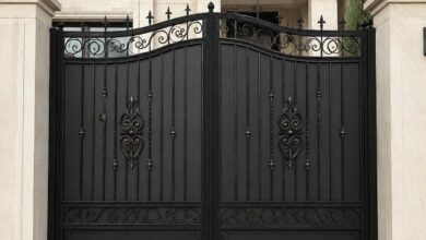 14 طرح درب پارکینگ مشکی طلایی