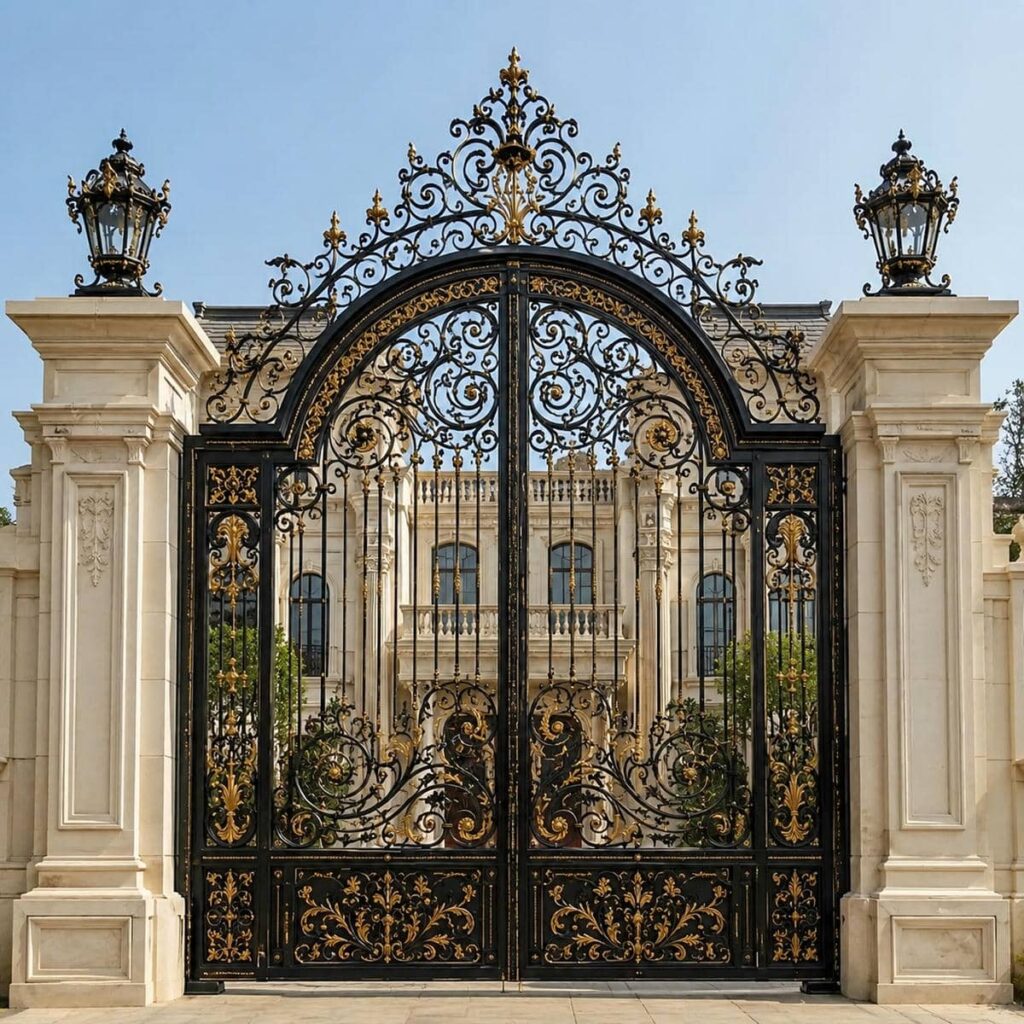 نصب درب پارکینگ کشویی محوطه روی ریل زمینی