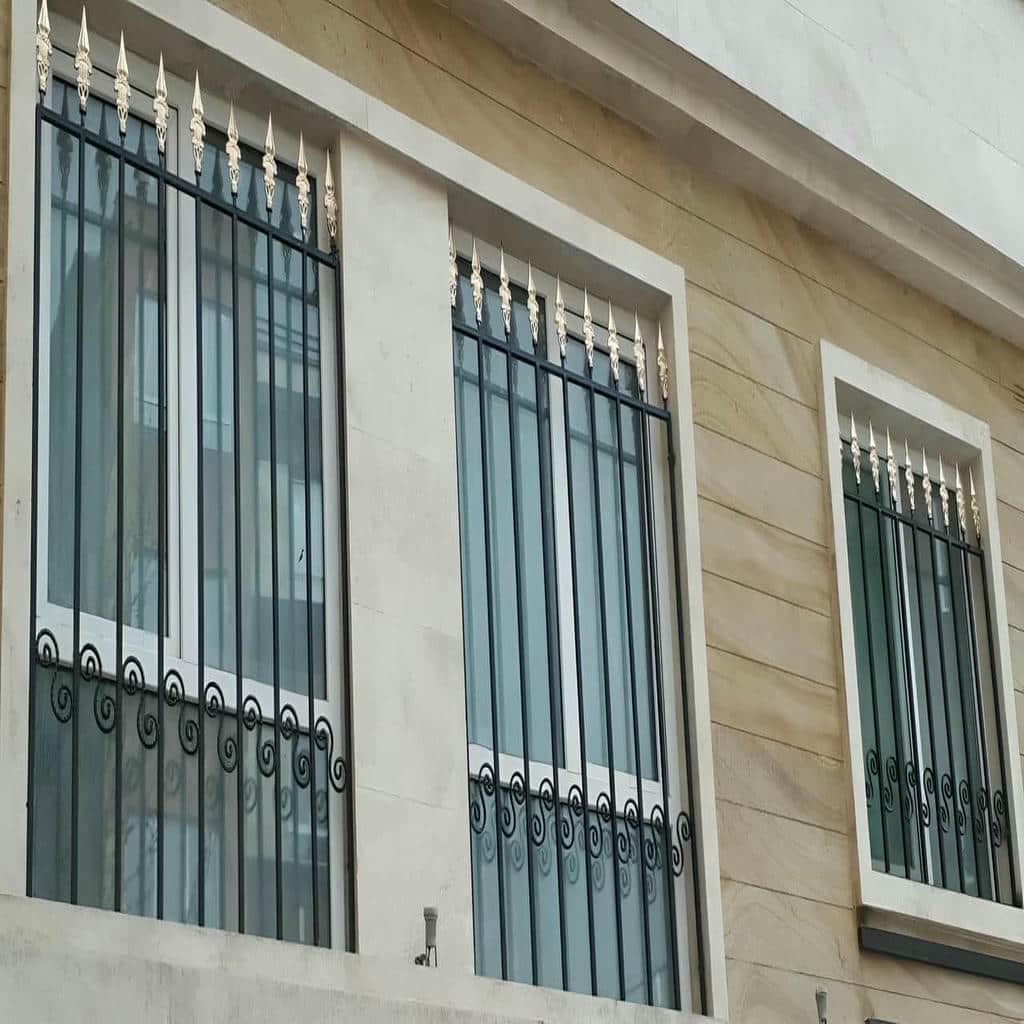 حفاظ پنجره دوجداره ضد سرقت چهارخانه
