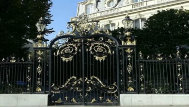 12 مدل درب آهنی برش لیزری ورودی
