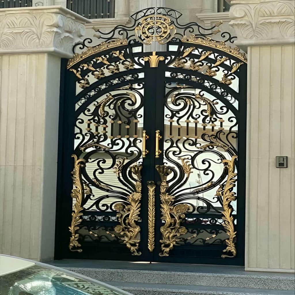 ساخت درب حیاط ویلایی قوسی دولنگه