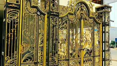 8 نمونه درب حیاط ورودی محوطه