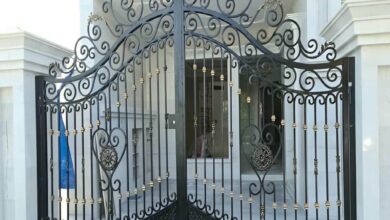 7 مدل درب حیاط نمای آجری