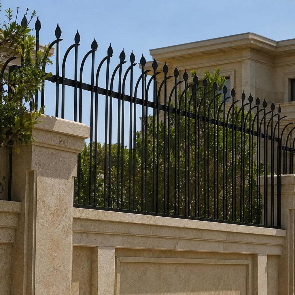 اجرای حفاظ دیوار فلزی ردیفی روی بتن