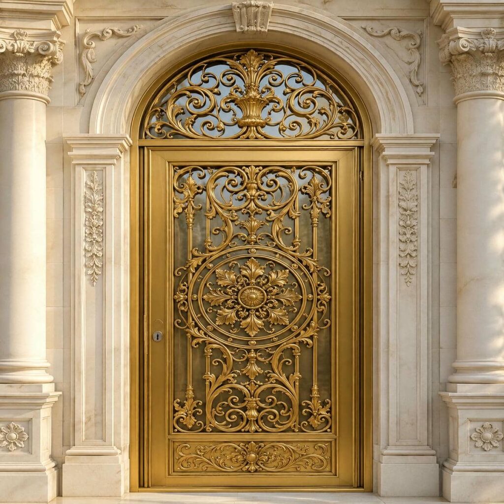 تولید درب ویلایی نفررو کنار پارکینگ طرح چوب