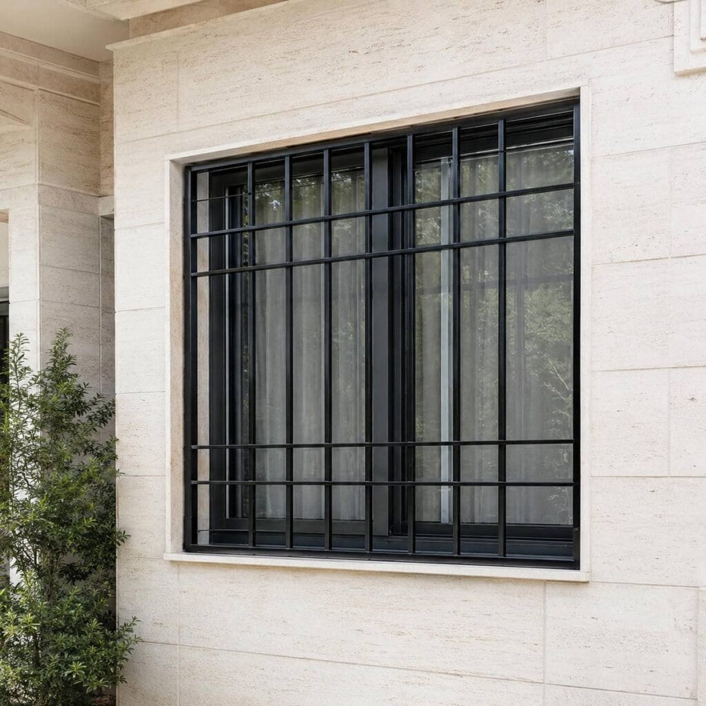 حفاظ پنجره رنگی کوره ای مشکی مات