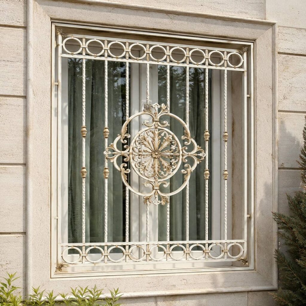 حفاظ پنجره مدرن شبکه هندسی شش ضلعی