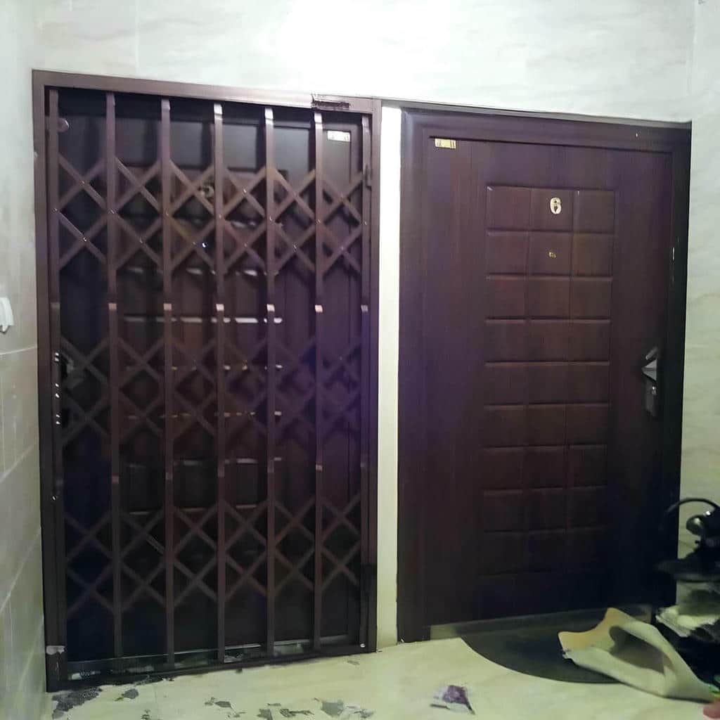 درب آکاردئونی حفاظ کشویی فلزی