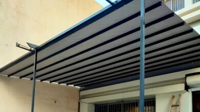 سقف متحرک پارچه ای با نمای کلاسیک