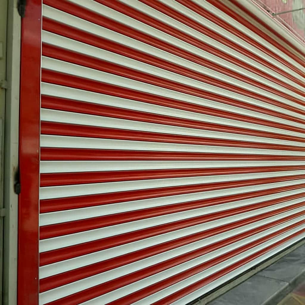 درب کرکره ای سفارشی ورودی مغازه