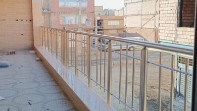 نرده راه پله فلزی با طراحی داخلی خانه