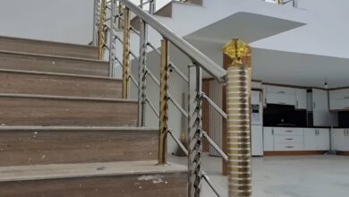 نرده استیل بالکن براق مناسب فضای گرم و خشک
