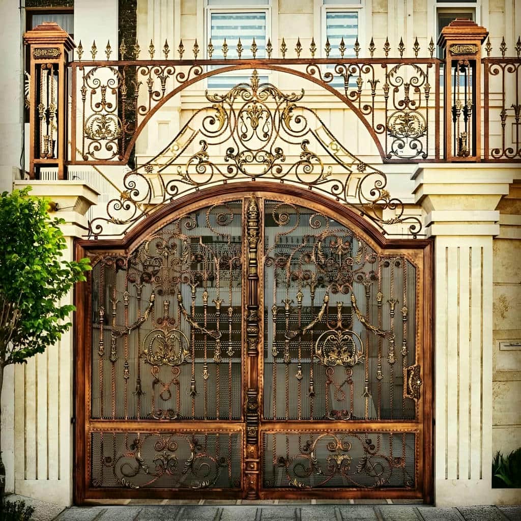 درب ویلایی فلزی ساده با رنگ مشکی