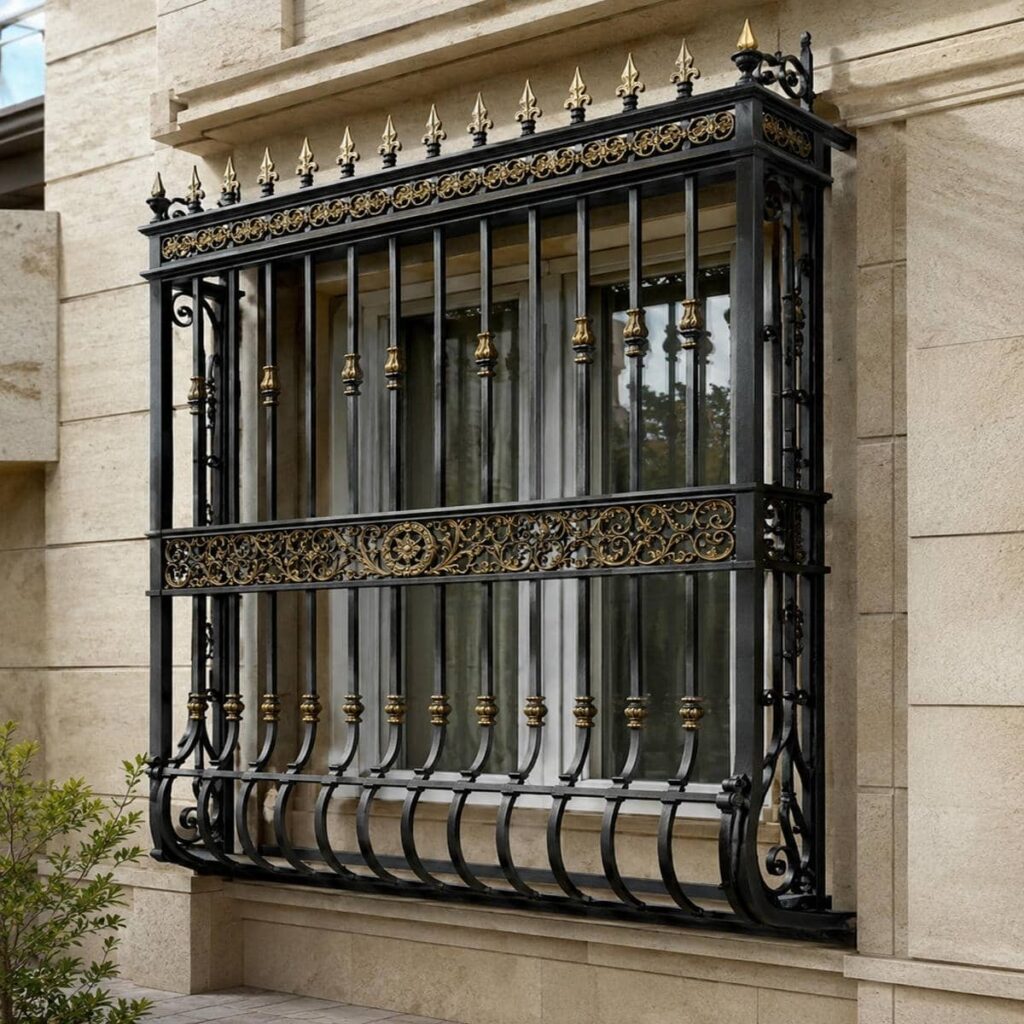 نرده پنجره دکوراتیو برای فضای بیرونی