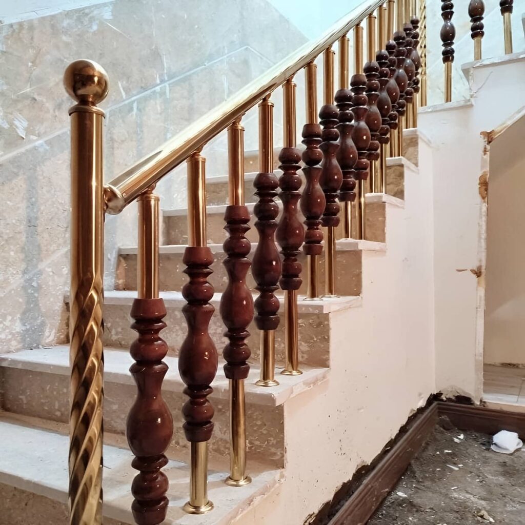 نرده استیل راه پله کرمان براق
