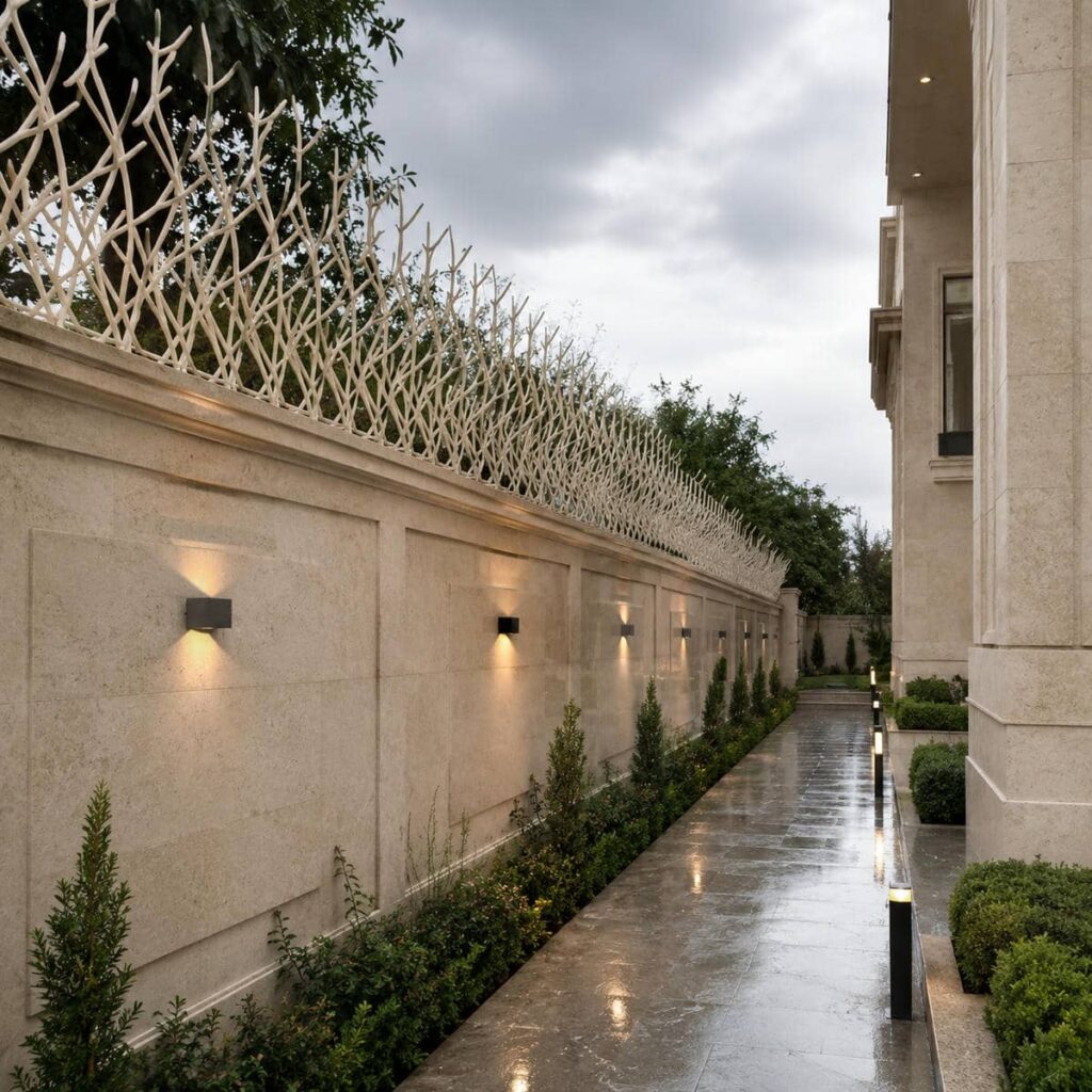 نرده حفاظ دیوار آهنی نوک تیز