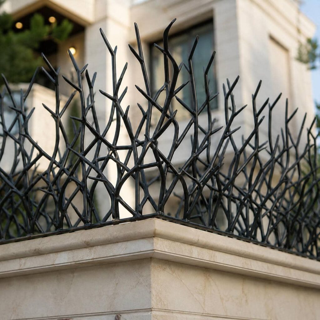 نرده حفاظ دیوار با پوشش رنگی
