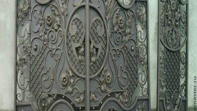 درب حیاط یزد با جوشکاری تمیز فلزی