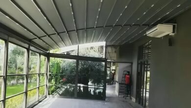 سایبان برقی بازویی تراس بیرجند